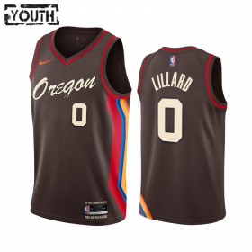 Dres Portland Trail Blazers Damian Lillard 0 2020-21 City Edition Swingman - Dječji
